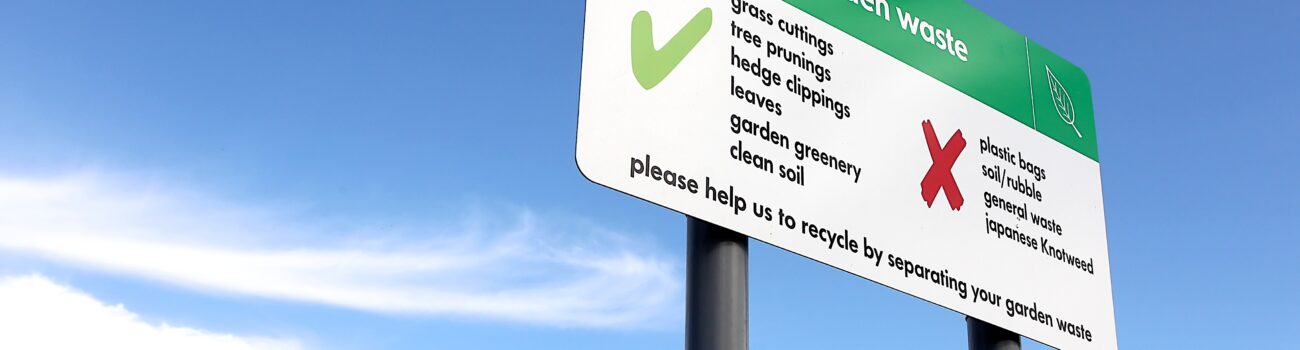 Garden waste sign