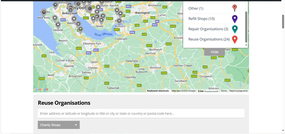 Our Zero Waste Map is a great resource for finding reuse organisations and charity shops across Merseyside and Halton.